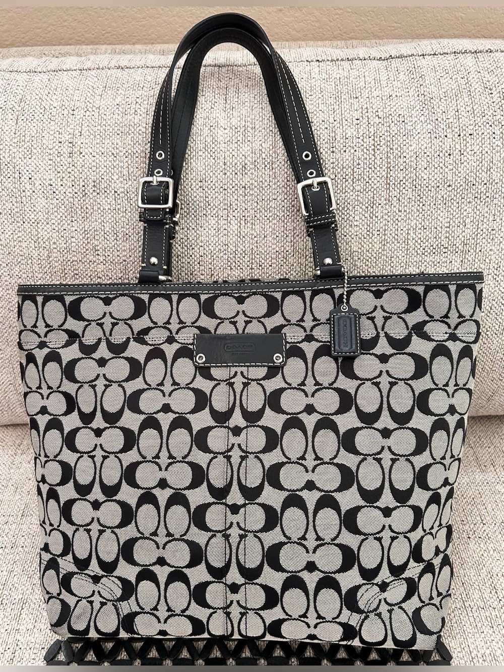 Coach Hamptons Signature Book Tote Bag F13063